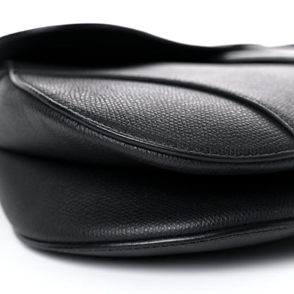 Christian Dior Grained Calfskin Saddle Bag Black 8 of 18