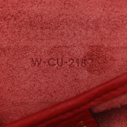 Celine Drummed Calfskin Nano Luggage Red 8 of 13