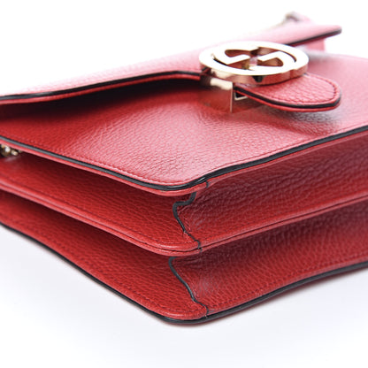 Gucci Dollar Calfskin Small Interlocking G Shoulder Bag Red 9 of 14