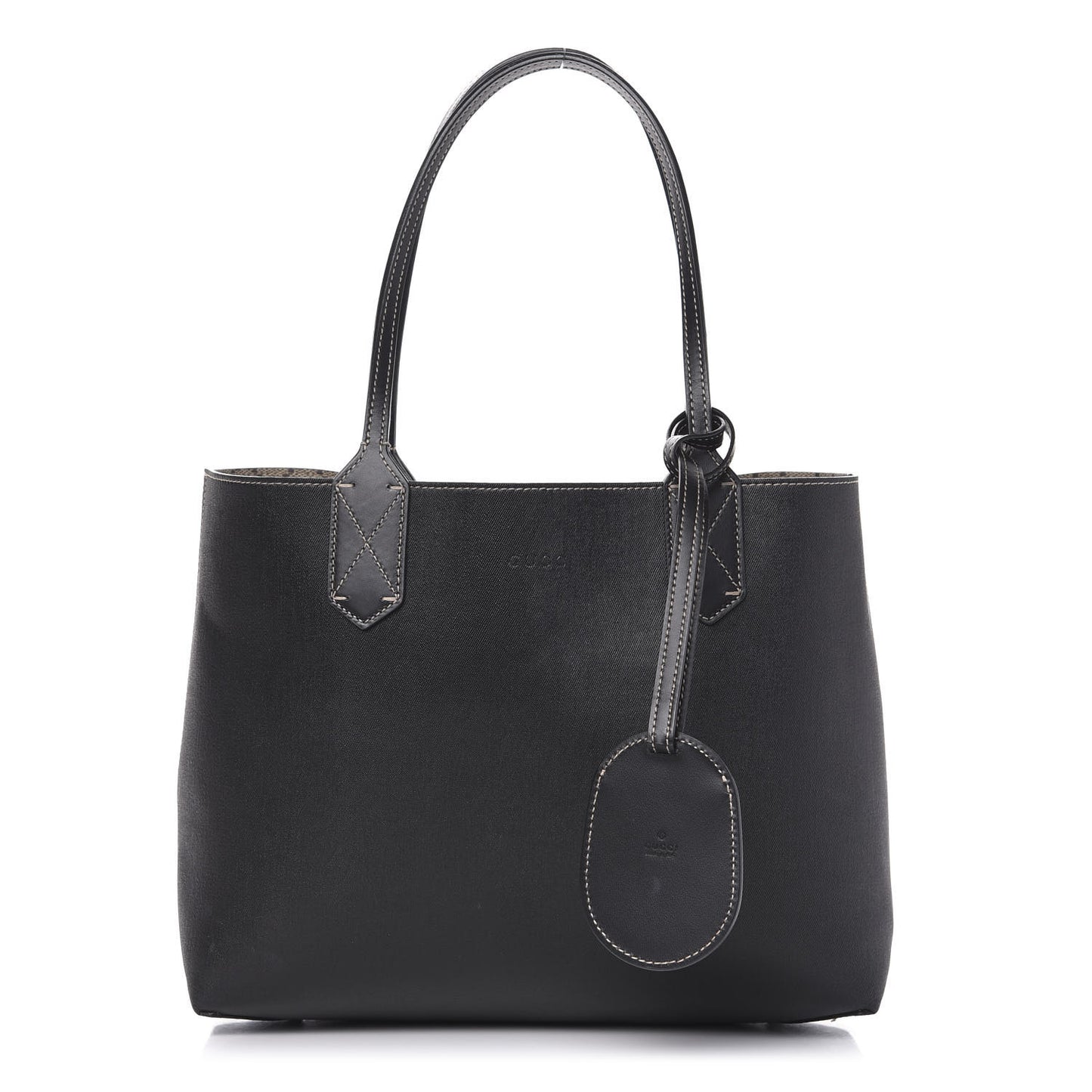 GG Supreme Monogram Small Reversible Tote Beige Black