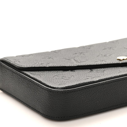 Louis Vuitton Empreinte Pochette Felicie Chain Wallet Black 9 of 10