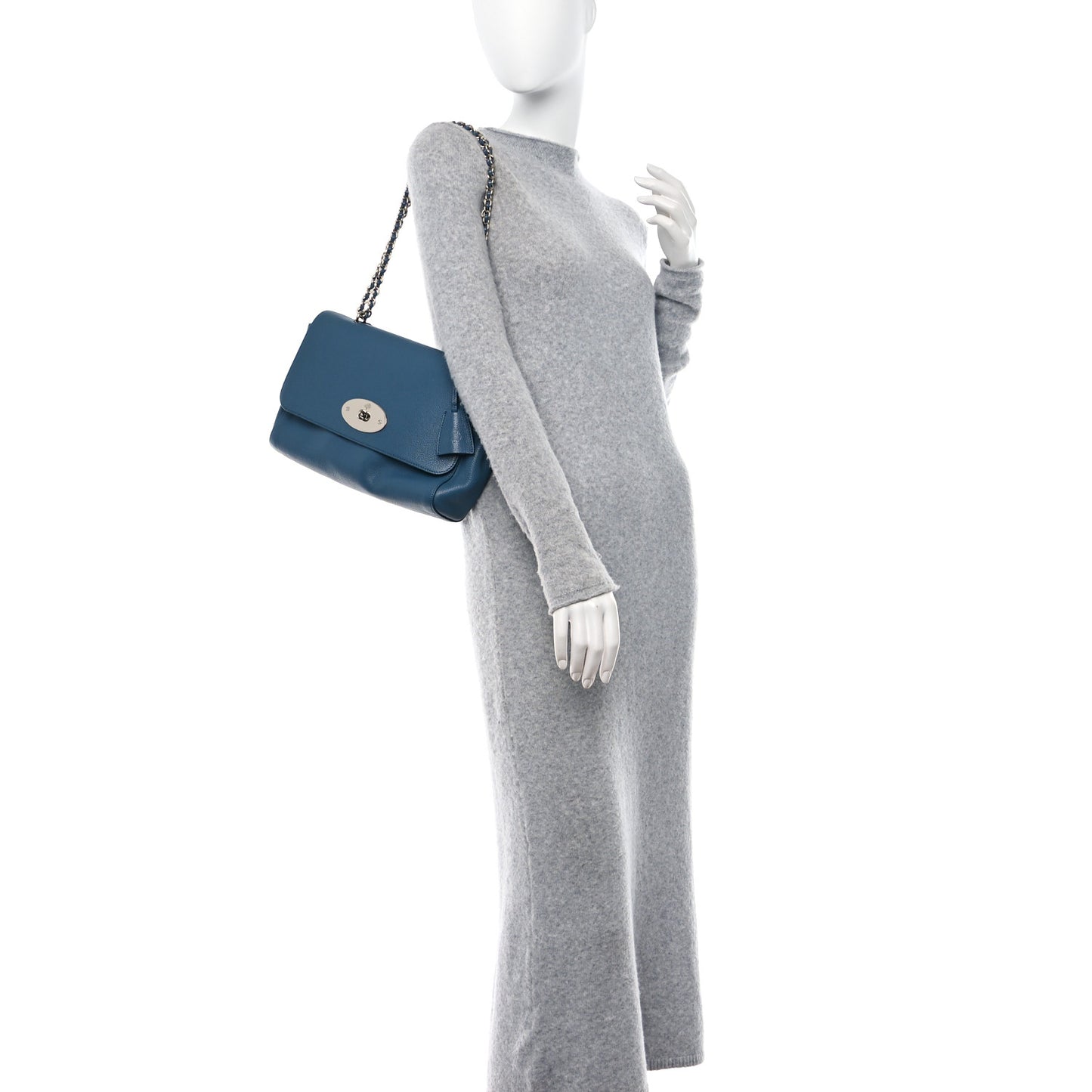 Classic Grain Medium Lily Flap Steel Blue