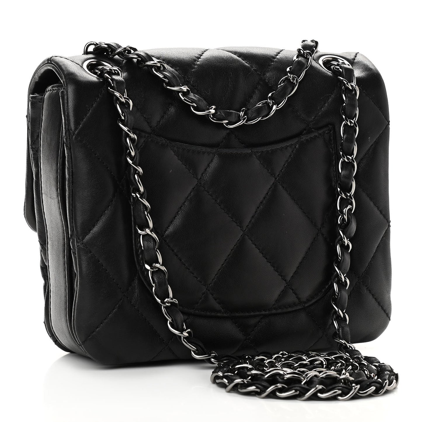 Lambskin Quilted Mini Chanel 3 Flap Black