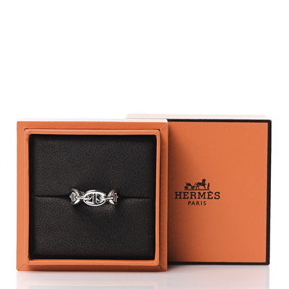 Hermes Sterling Silver PM Chaine d'Ancre Enchainee Band Ring 51 5.75 6 of 6