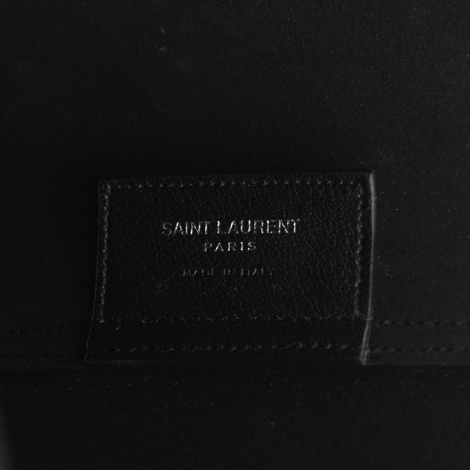 Saint Laurent Calfskin Large Fringe Shopping Tote Black 7 of 10