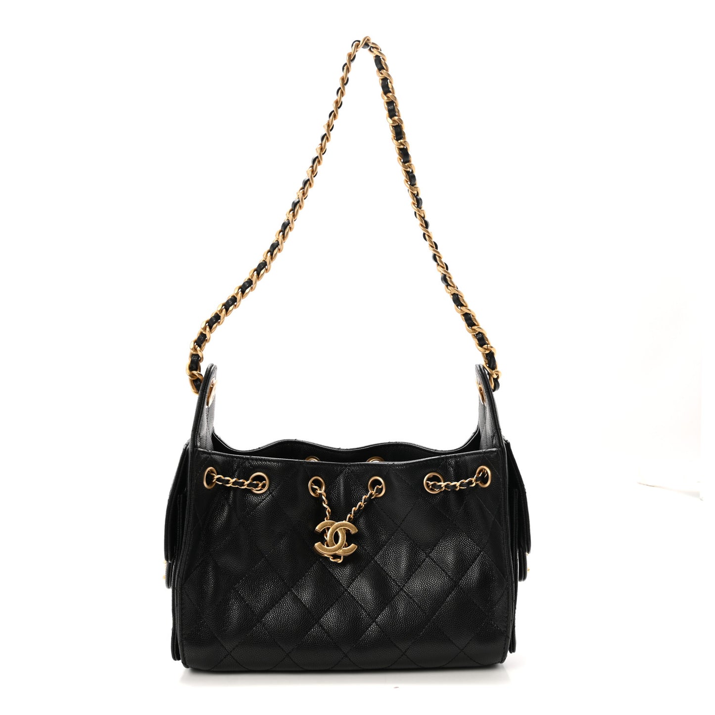 Caviar Quilted Mini Chanel 25 Handbag Black