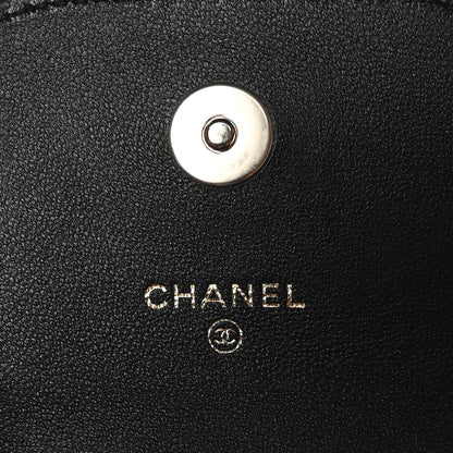 Chanel Lambskin Quilted Pearl Top Handle Clutch With Chain Black 9 of 13
