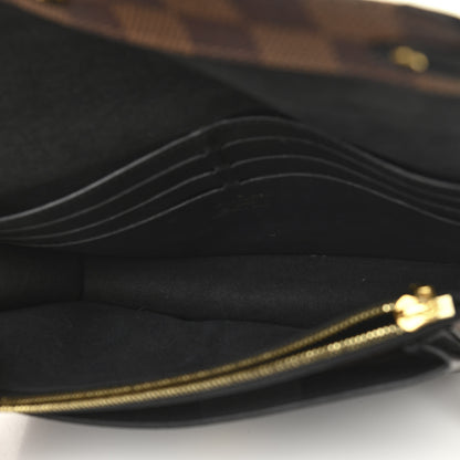 Louis Vuitton Damier Ebene Vavin Chain Wallet Black 5 of 10