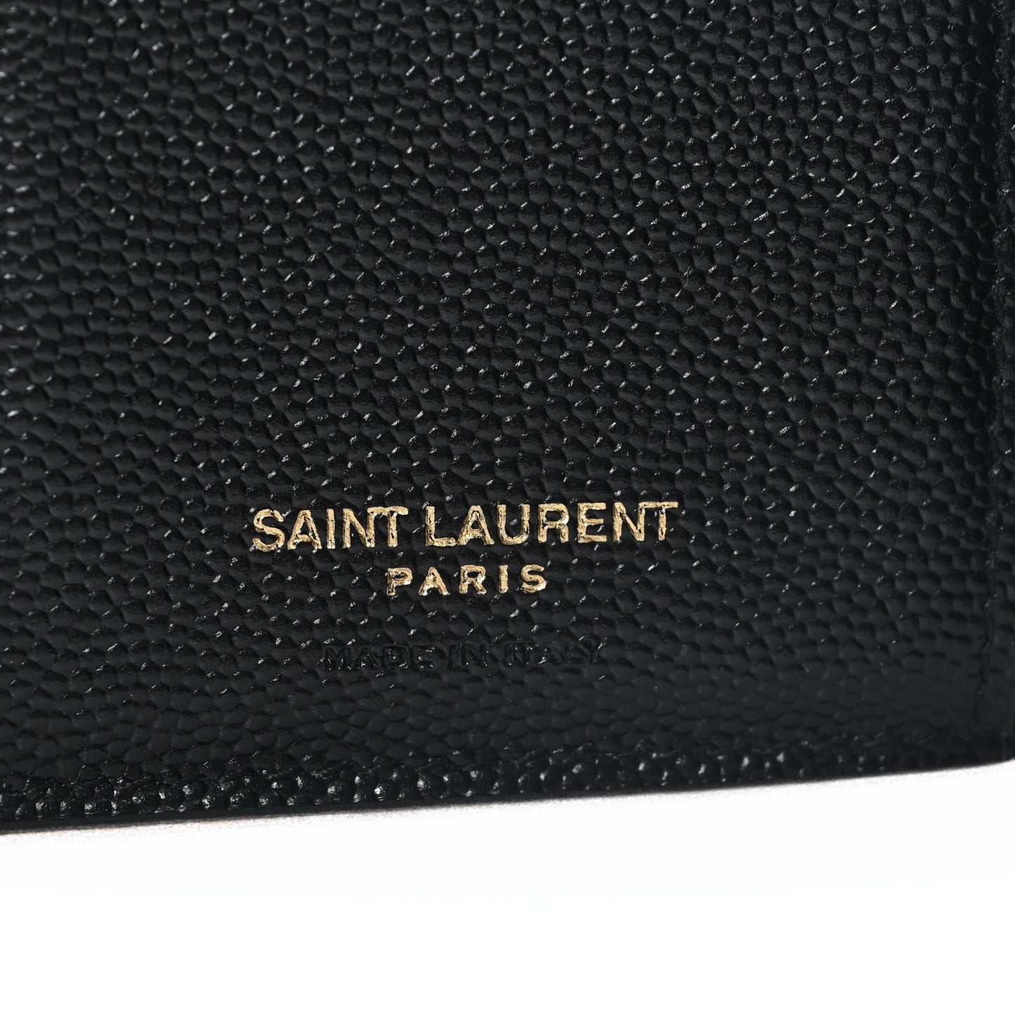 Grain De Poudre Matelasse Chevron Monogram Compact Tri Fold Wallet Black