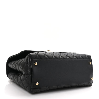 Chanel Caviar Quilted Small Coco Handle Flap Black 4 of 10