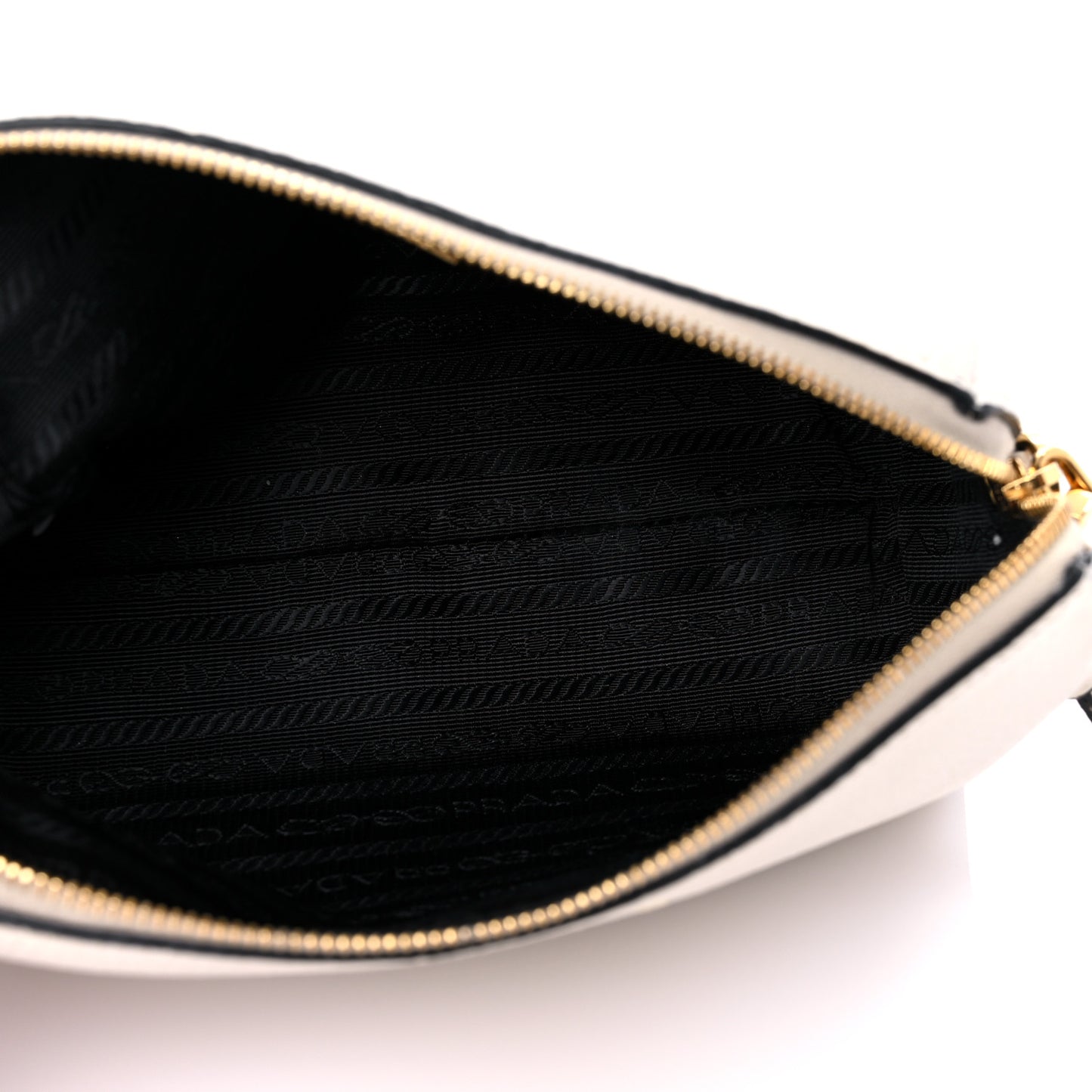 Vitello Daino Cosmetic Pouch White