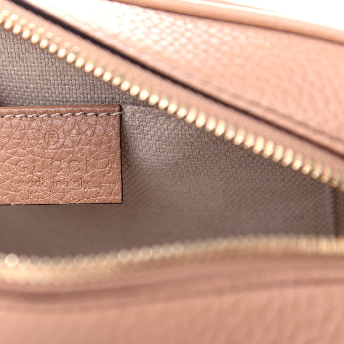 Pebbled Calfskin Small Soho Disco Bag Camelia