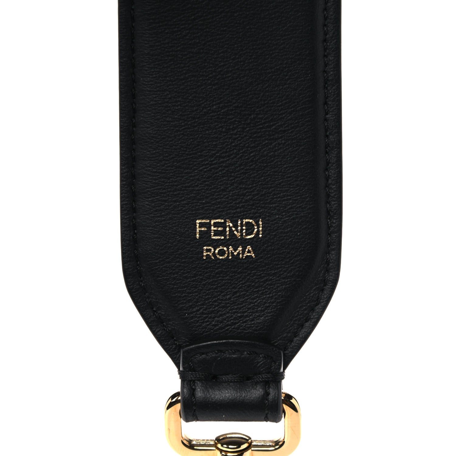 Fendi Vitello Grace FF 1974 Embossed Strap You Black 3 of 5