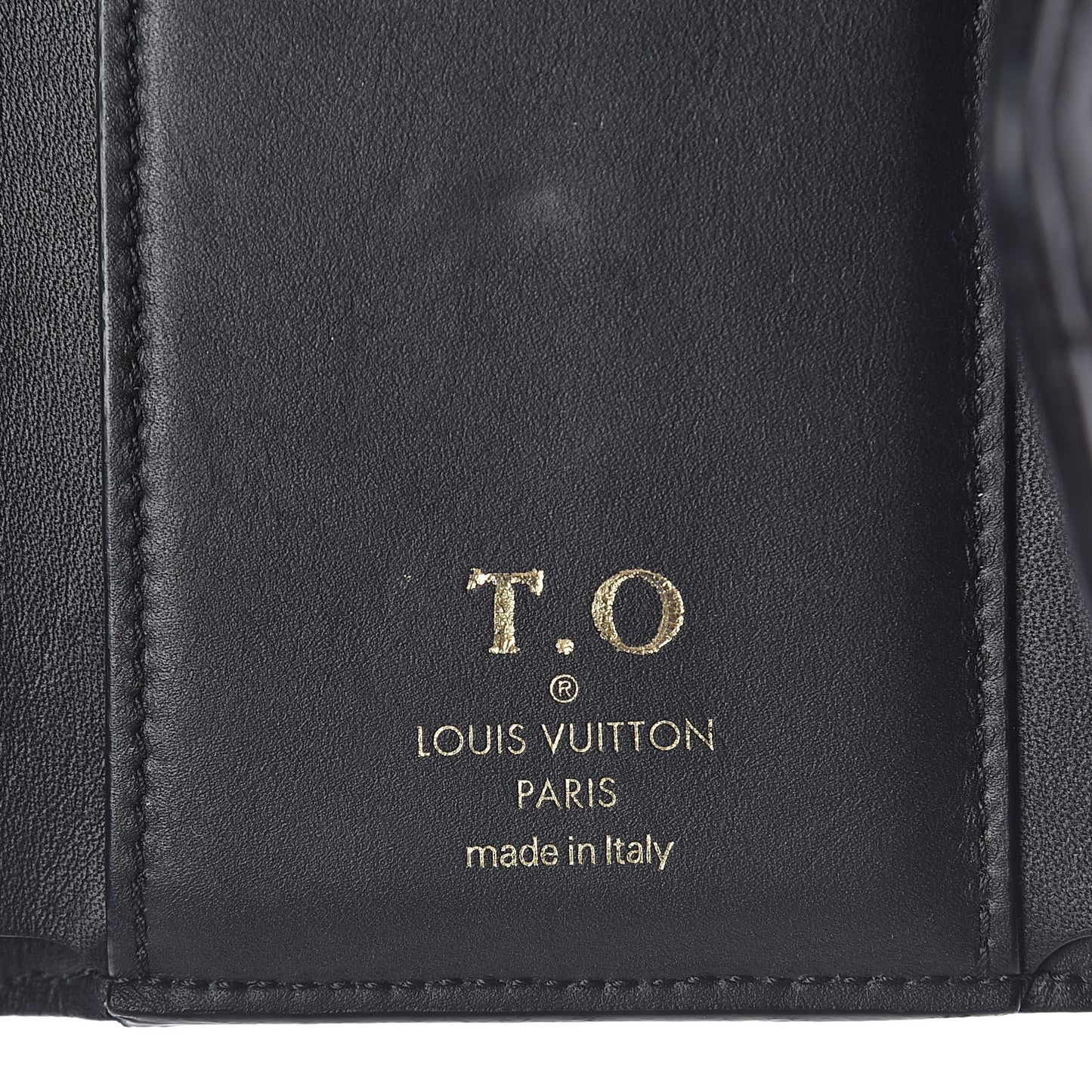 Calfskin New Wave Compact Wallet Black