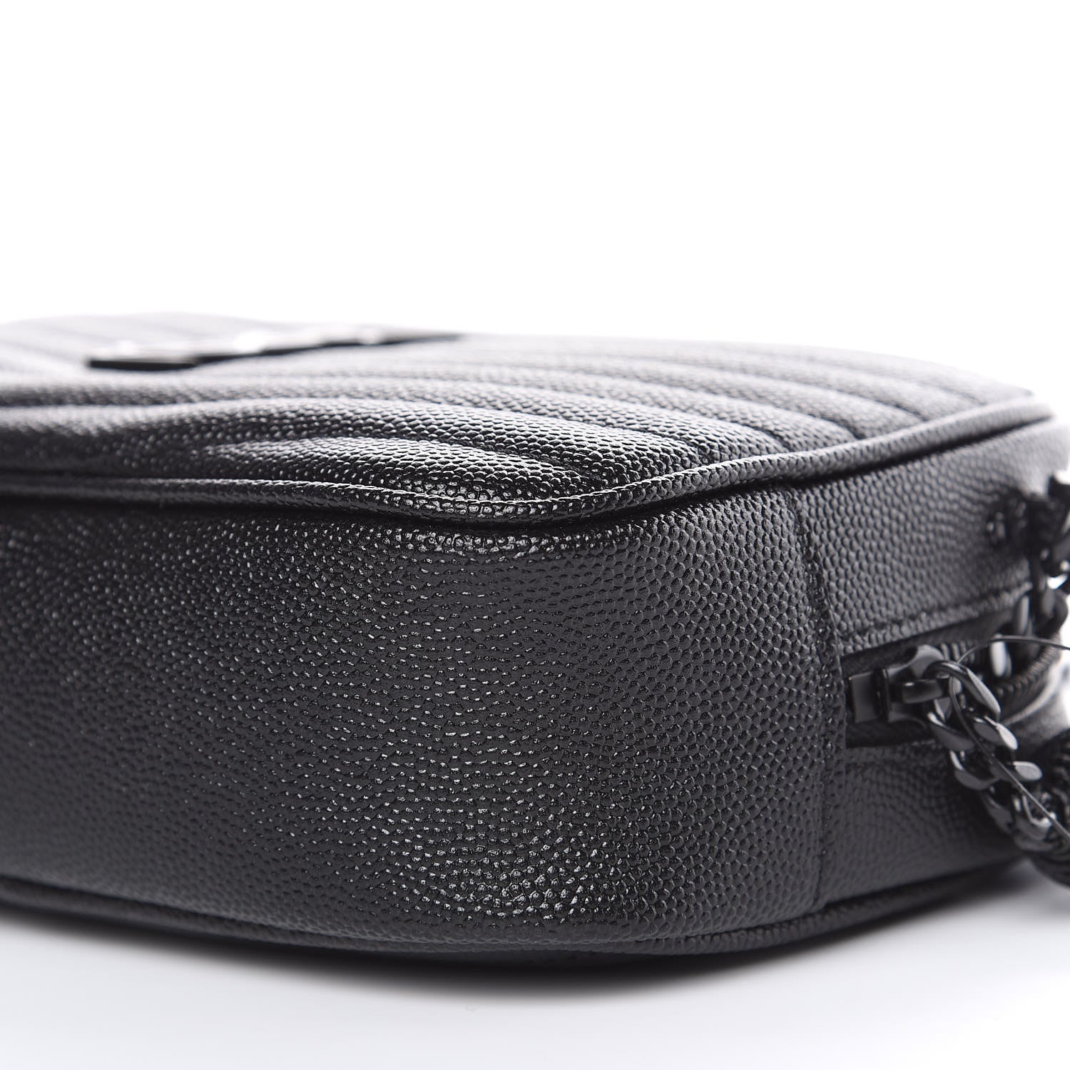 Saint Laurent Grain De Poudre Matelasse Monogram Mini Lou Camera Bag Black 7 of 11