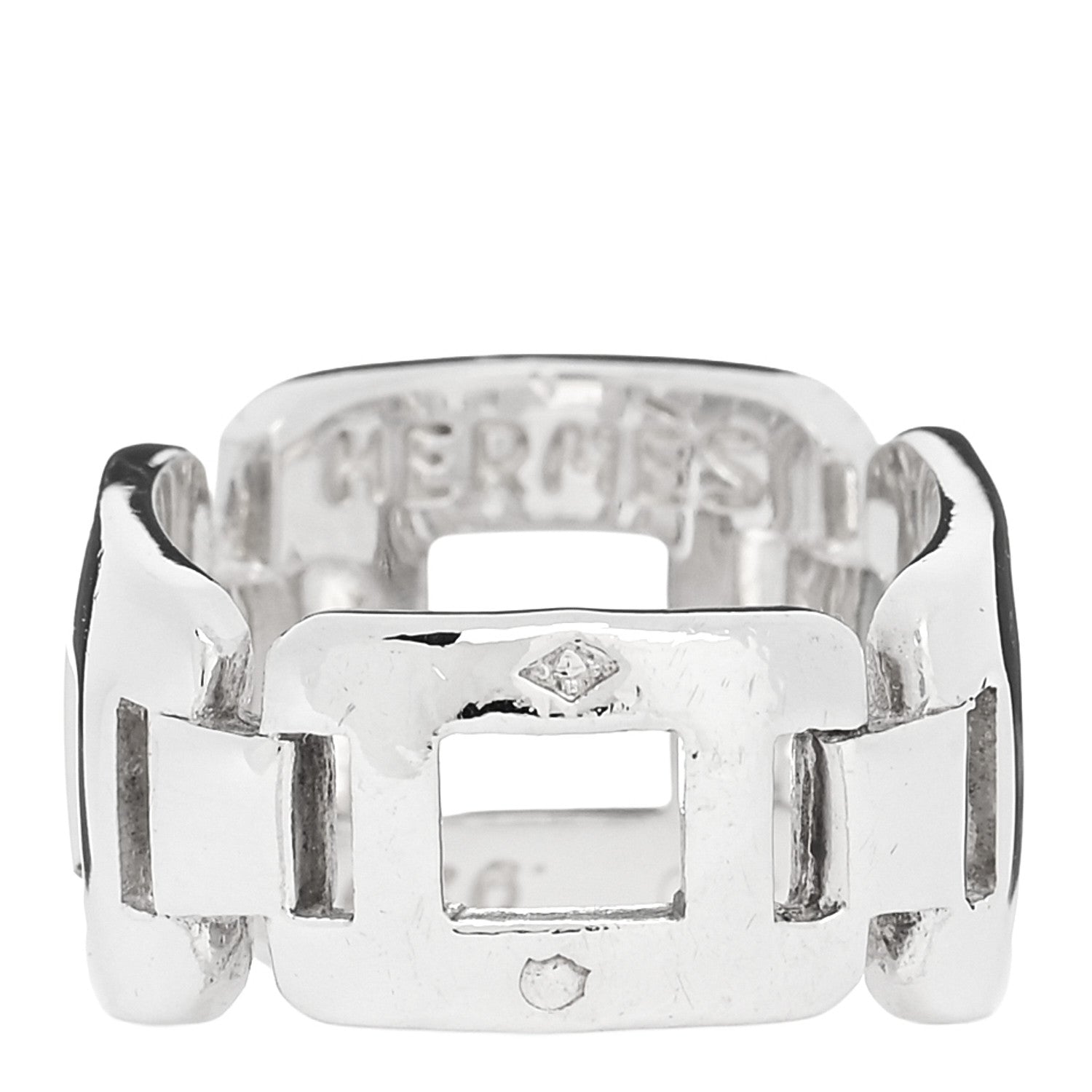 Hermes Sterling Silver Bague Hera Ring 50 5.25 3 of 7