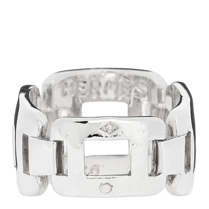 Hermes Sterling Silver Bague Hera Ring 50 5.25 3 of 7