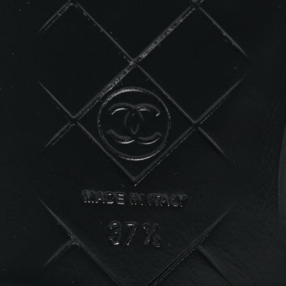 Chanel Lambskin Quilted CC Turnlock Loafers 37.5 Black 6 of 8