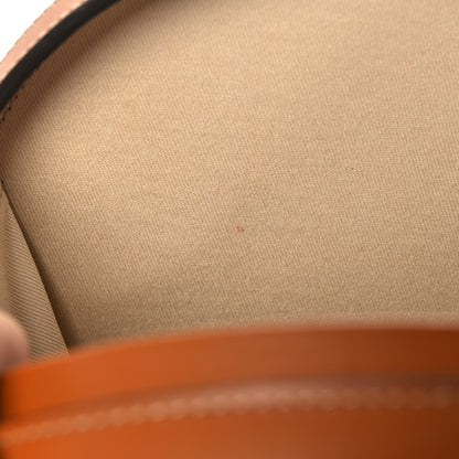Salvatore Ferragamo Calfskin Canvas The Studio Round Crossbody Tan 10 of 12