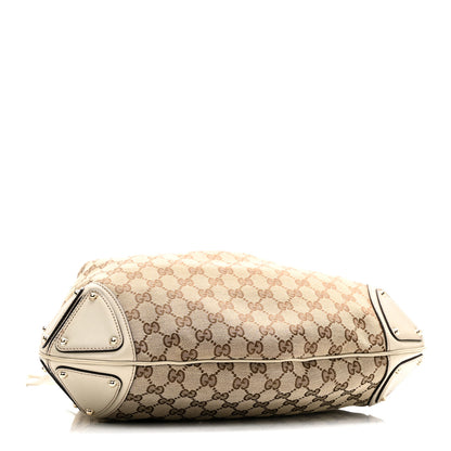 Gucci Monogram Medium Indy Top Handle Hobo Off White 4 of 10
