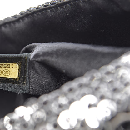 Chanel Sequin East West Flap Dark Silver 7 of 10
