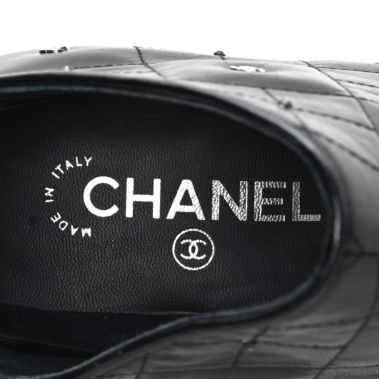 Chanel Lambskin Quilted CC Cap Toe Booties 38 Black 8 of 10