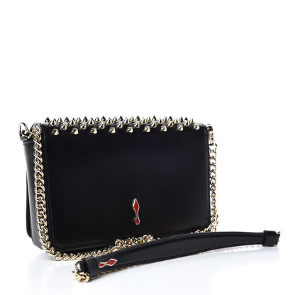 Christian Louboutin Calfskin Spiked Zoompouch Crossbody Black 3 of 8