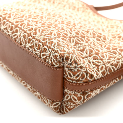 Loewe Jacquard Anagram Calfskin Mini Flamenco Knot Clutch Tan Pecan 8 of 8
