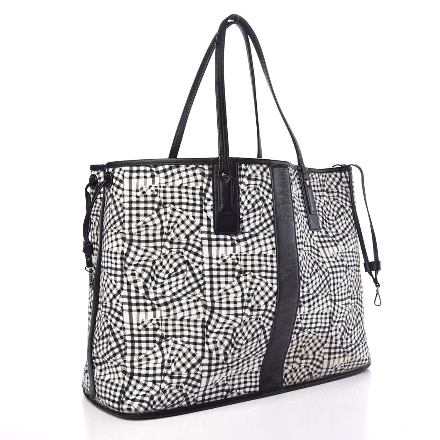 MCM Visetos Large Liz Reversible Shopper Tote Black 6 of 14