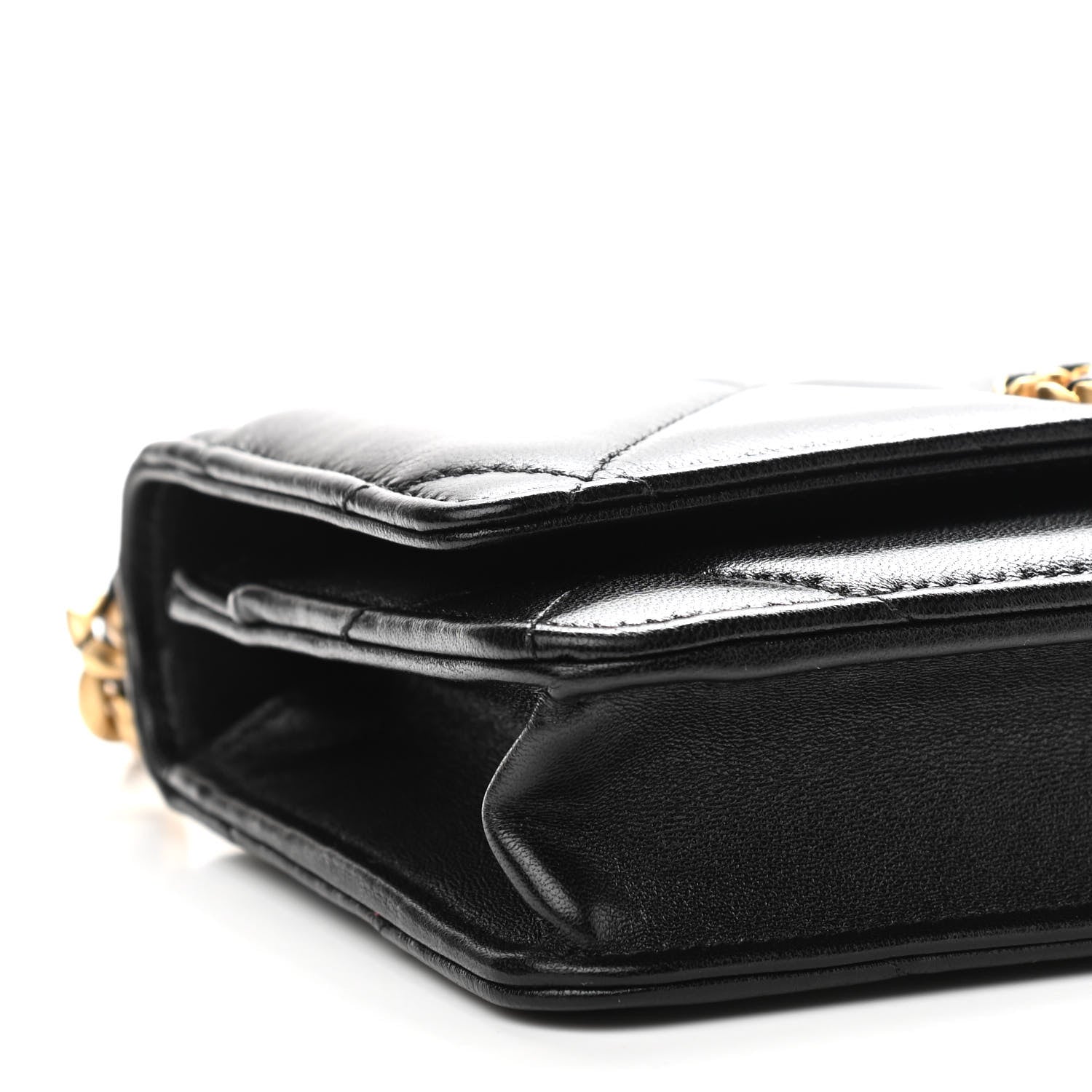 Chanel Lambskin Quilted Chanel 19 Wallet On Chain WOC Black 9 of 10