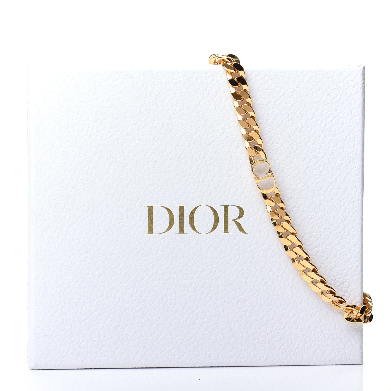 Christian Dior Metal CD Choker Necklace Gold 6 of 6