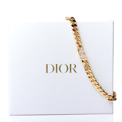 Christian Dior Metal CD Choker Necklace Gold 6 of 6