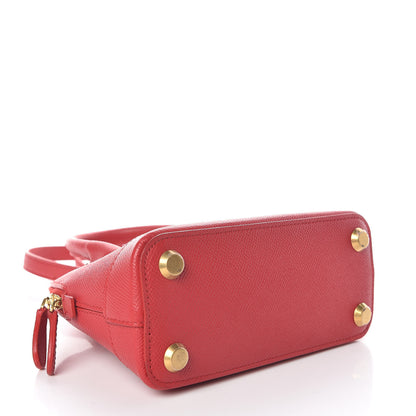 Balenciaga Signature Grained Calfskin Logo XXS Ville Top Handle Bag Rouge Lantern Black 4 of 9