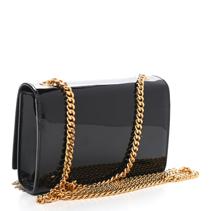 Saint Laurent Patent Small Classic Monogram Kate Tassel Satchel Black 3 of 8