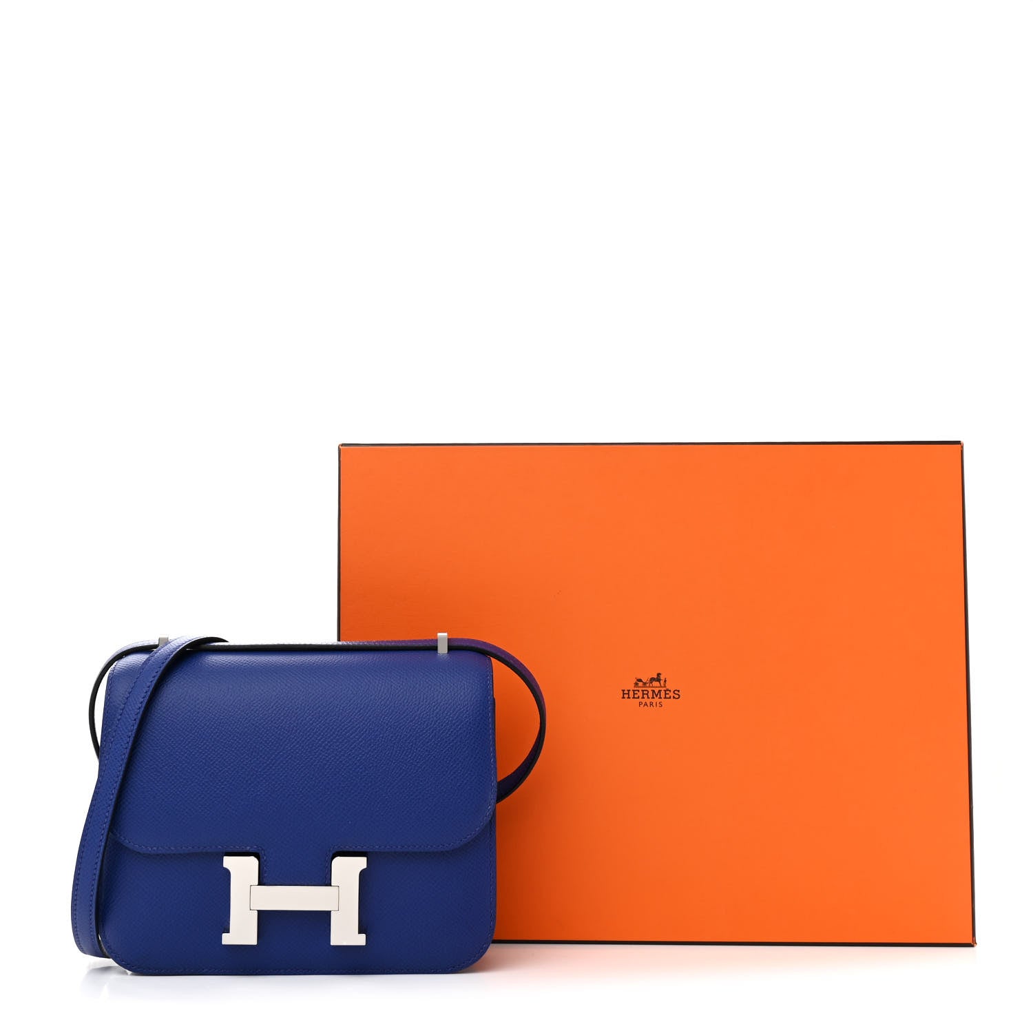 Hermes Epsom Constance 18 Bleu Electrique 14 of 14