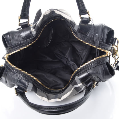 Burberry Beat Check Medium Ellers Satchel Black 7 of 12