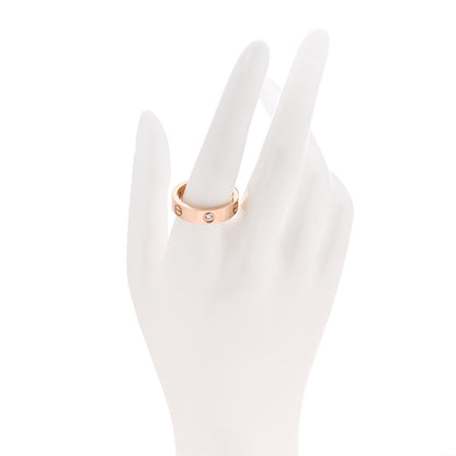 Cartier 18K Pink Gold 3 Diamond 5.5mm LOVE Ring 61 9.5 2 of 7