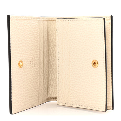 Gucci Dollar Calfskin GG Supreme Monogram GG Marmont Card Case Mystic White Beige Ebony 5 of 8