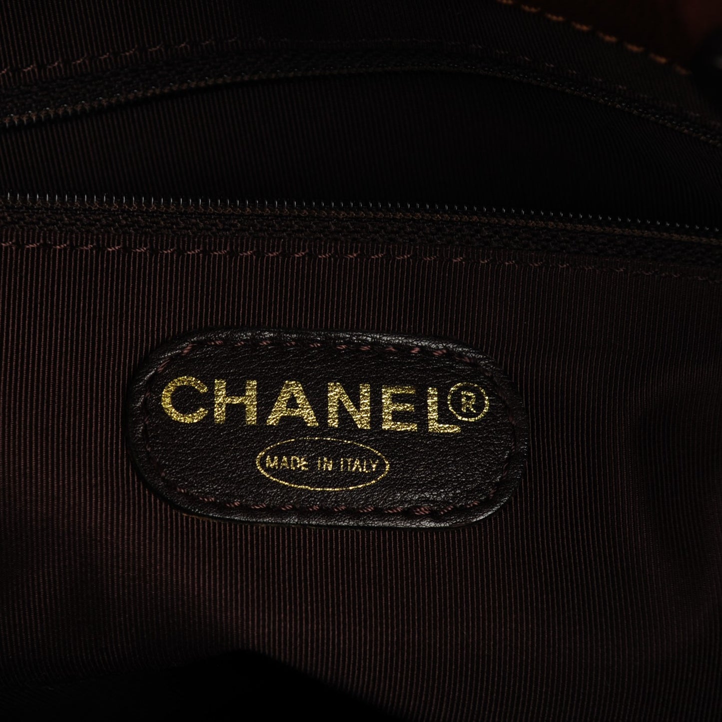 Caviar Resin CC Shoulder Bag Brown