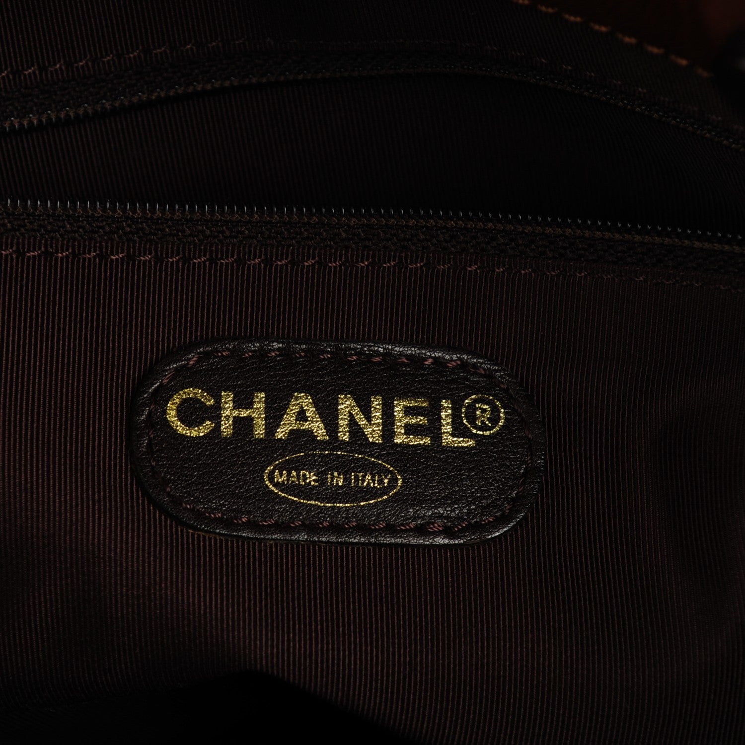 Chanel Caviar Resin CC Shoulder Bag Brown 6 of 7