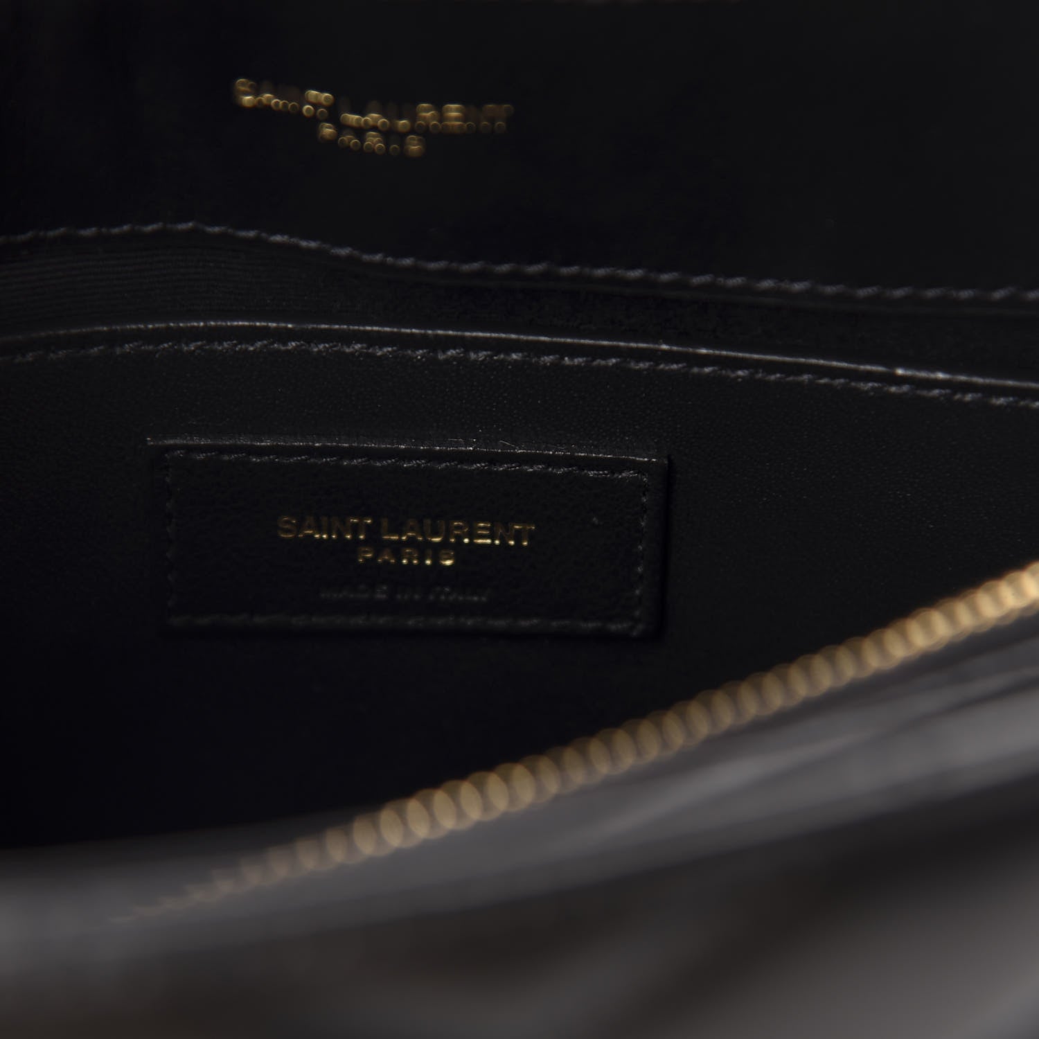 Saint Laurent Calfskin Y Quilted Monogram Small Loulou Chain Satchel Black 9 of 11