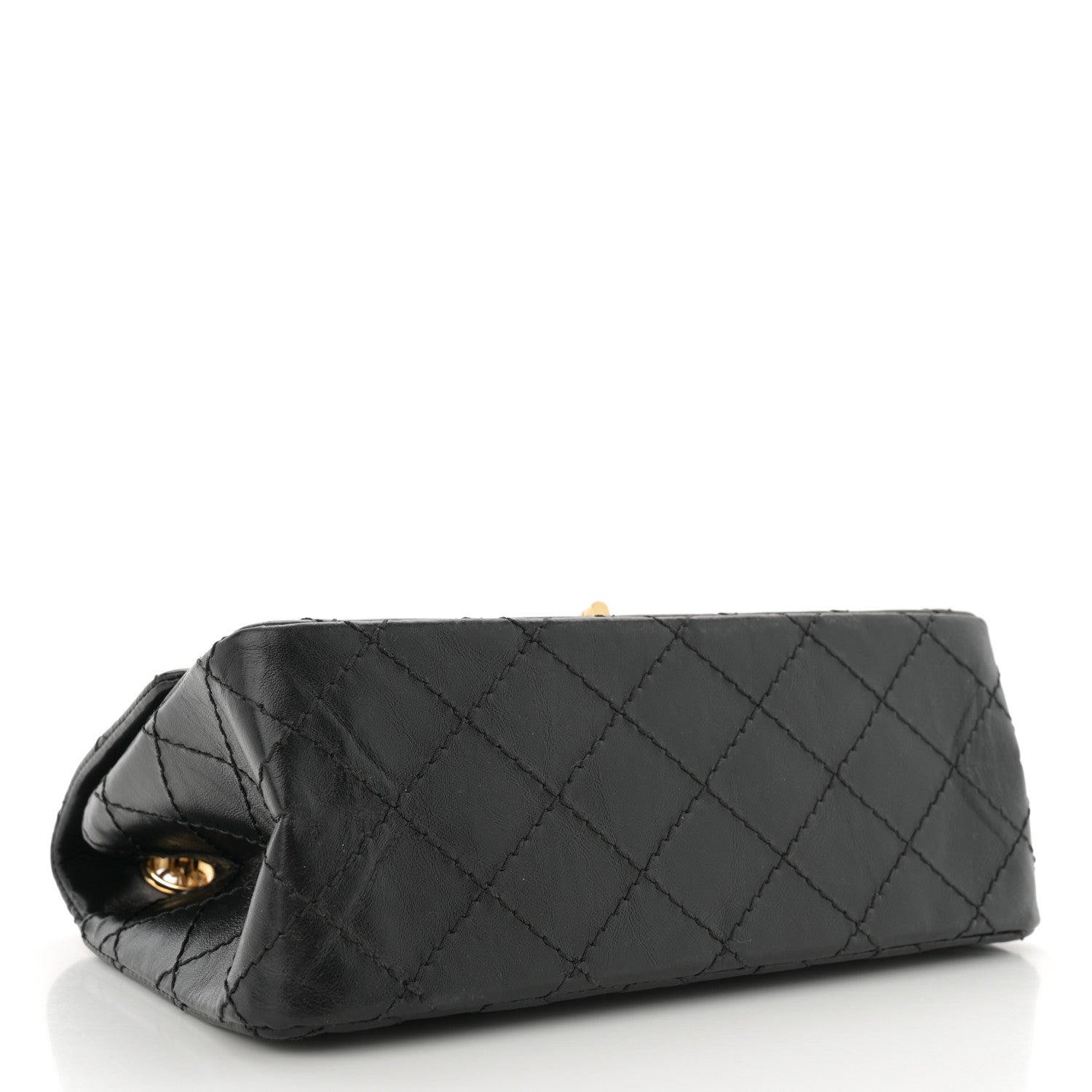 Chanel Aged Calfskin Quilted 2.55 Reissue Mini Flap Black 4 of 11