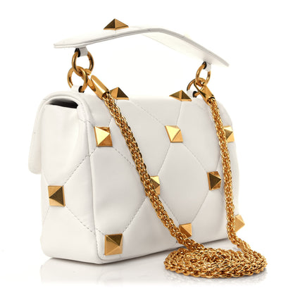 Valentino Garavani Nappa Medium Roman Stud Shoulder Bag Ivory 2 of 10