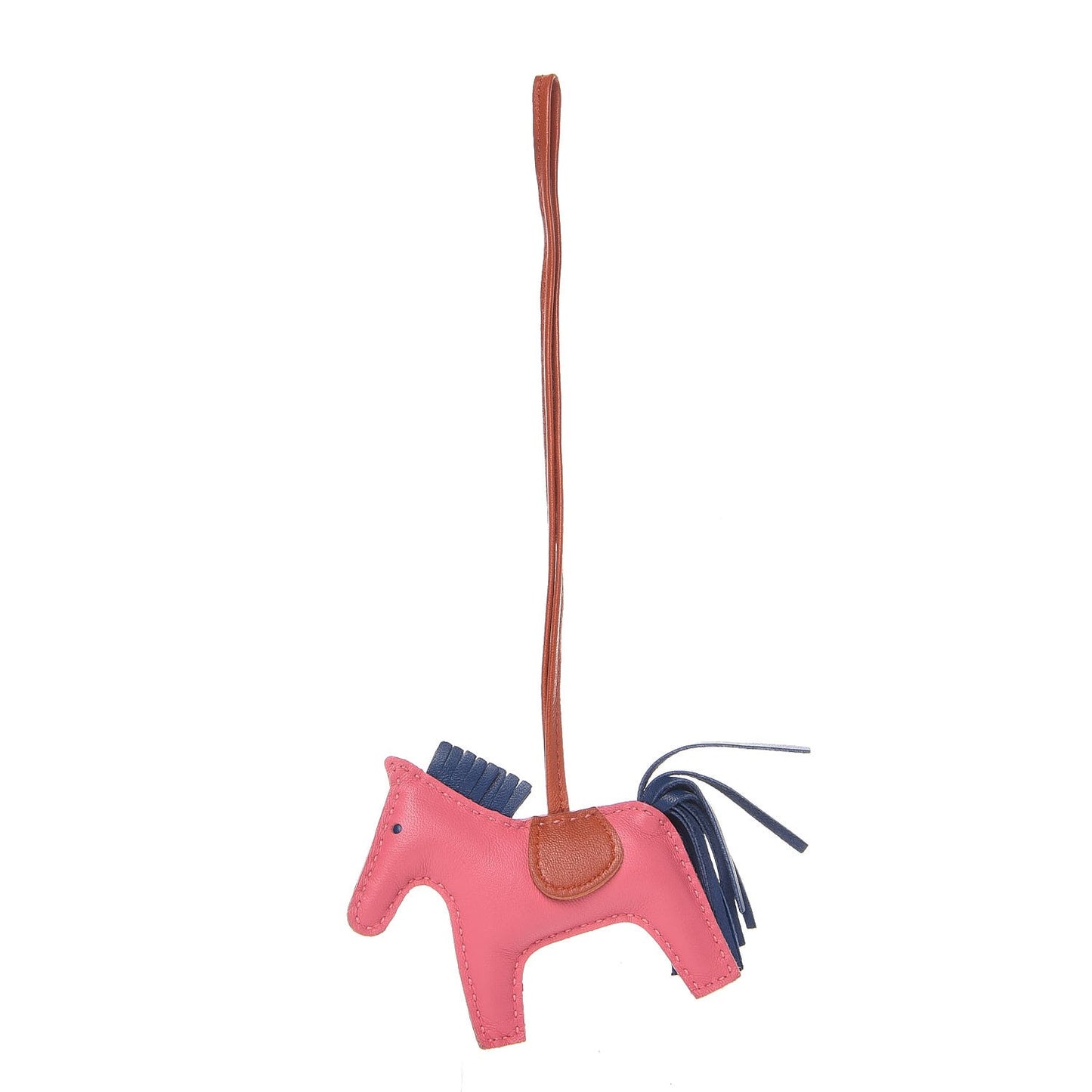 Milo Lambskin Grigri Rodeo Bag Charm PM Rose Azalee Cornaline Bleu De Malte