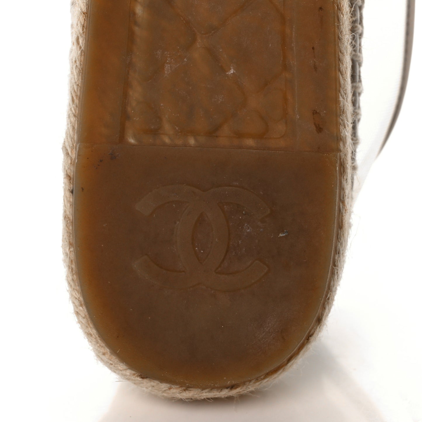 Mesh Grosgrain CC Espadrilles 38 Gold
