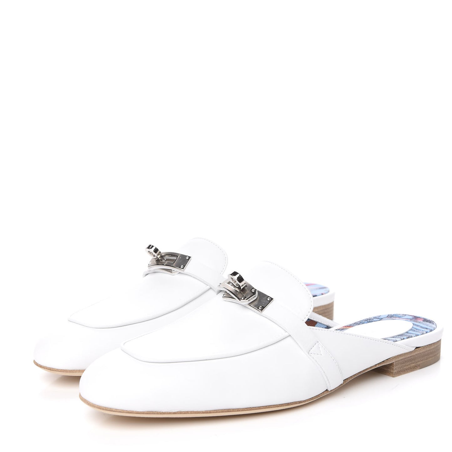 Calfskin Oz Mules 38 White