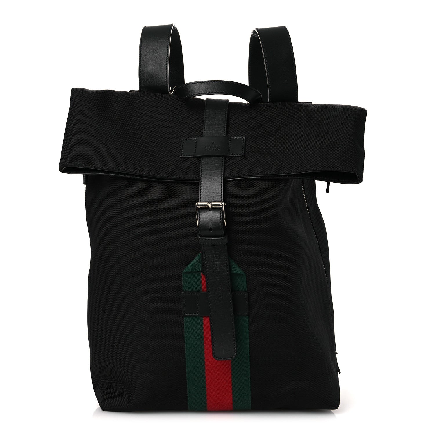 Gucci Techno Canvas Web Single Buckle Backpack Black 1 of 15