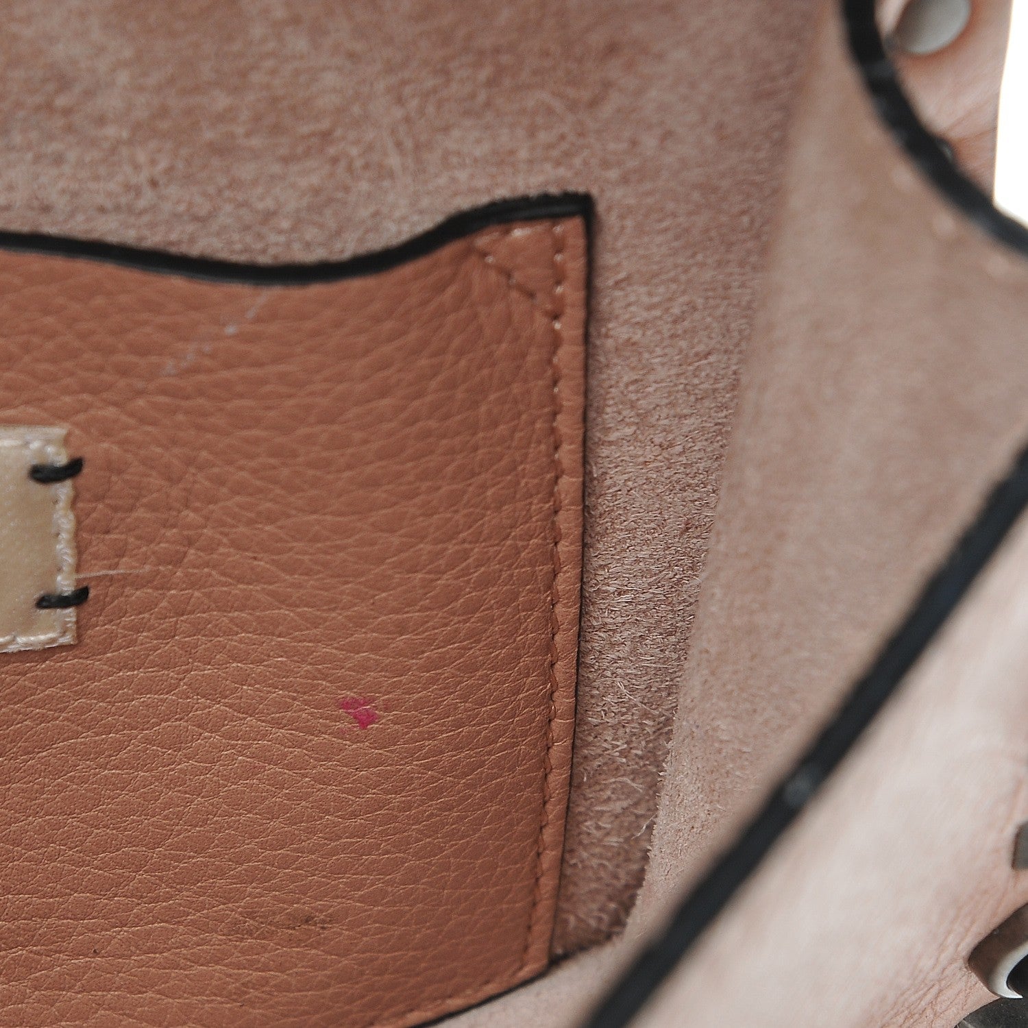Valentino Garavani Grained Calfskin Onyx Small Guitar Strap Rockstud Rolling Shoulder Flap Bag Soft Noisette 9 of 10