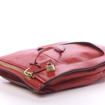 Tom Ford Ramskin Small Alix Padlock Zip Shoulder Bag Dark Orange 12 of 13
