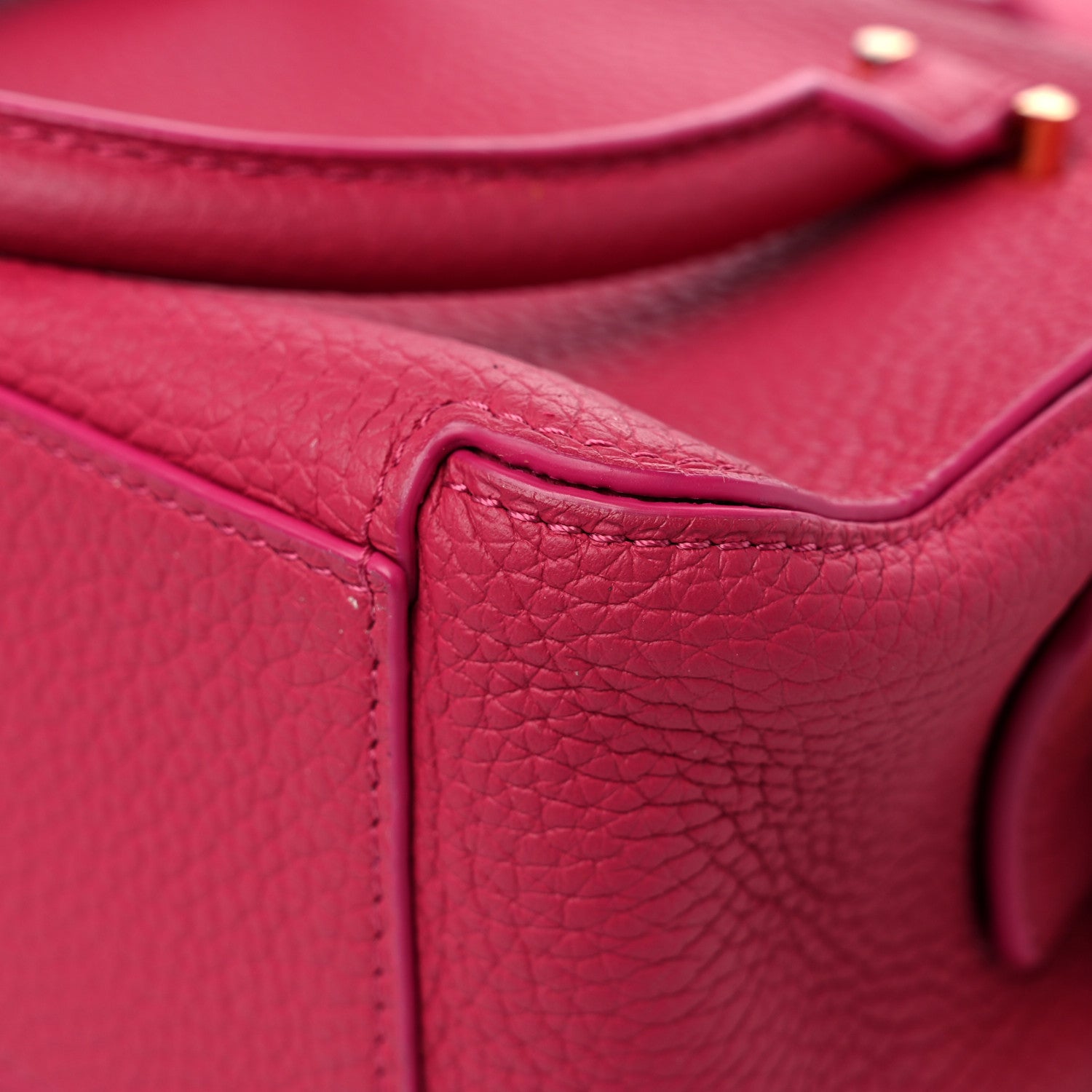Delvaux Taurillon Soft Mini Cool Box Satchel FRAMBOISE 11 of 13